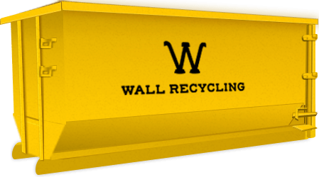 Yellow dumpster for rental in Raleigh