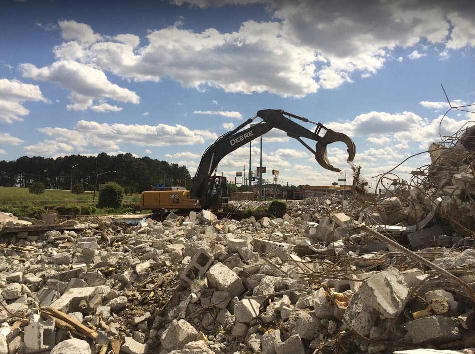 Raleigh concrete crushing services from Wall Recycling