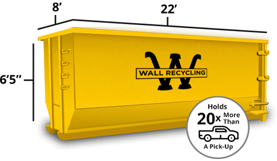 40 Yard Dumpster for Rent from Wall Recycling