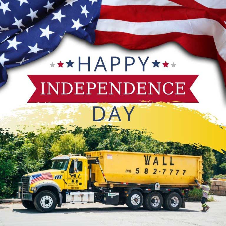 Happy Independence Day from Wall Recycling NC