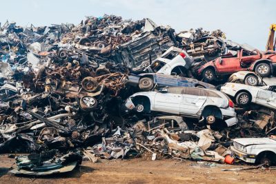 Cars in in our Raleigh auto salvage yard
