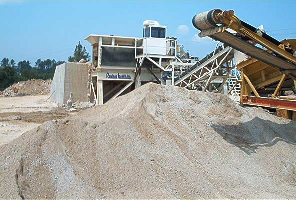 Picture of Wall Recycling concrete dump in Durham making ABC stone for sale.